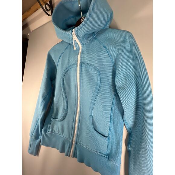 Lululemon Scuba Hoodie Jacket Wee Are From Space Yellow Beaming Blue Size: 8 - Picture 10 of 10